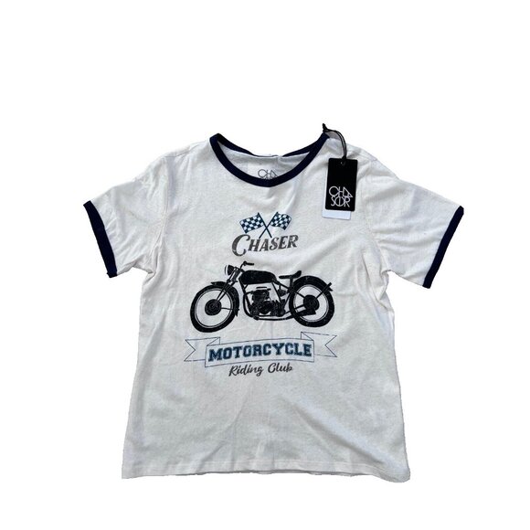Chaser Motorcycle Riding Club Tee Bright White ( S ) - Picture 2 of 3
